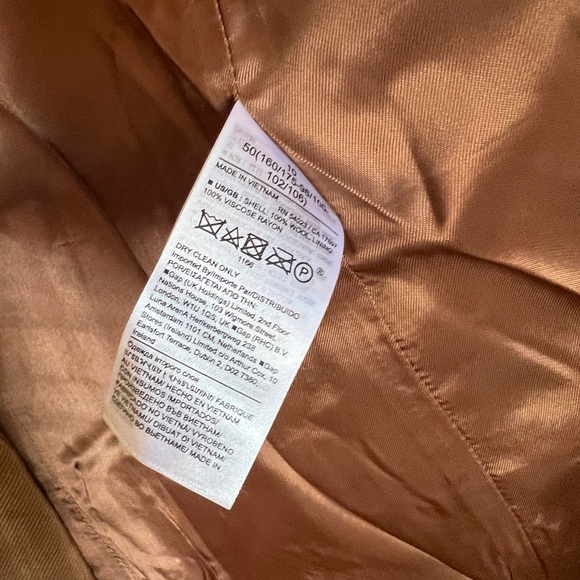 NWOT Banana Republic Lido Brown Boxy Modern Blazer Tailored Wool Blend - Picture 6 of 6